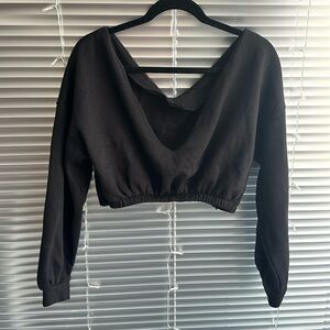Deep V neck crop top